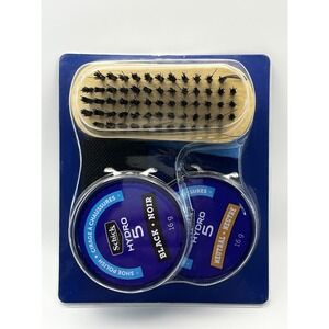 Schick Hydro 5 Shoe Polish Kit New Neutral Black Polish Brush Cloth Bag